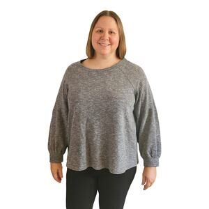 NWOT Lane Bryant Women’s Heather Gray Pullover Sweatshirt Top – Size 14/16